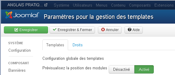 Prévisualisez la position des modules
